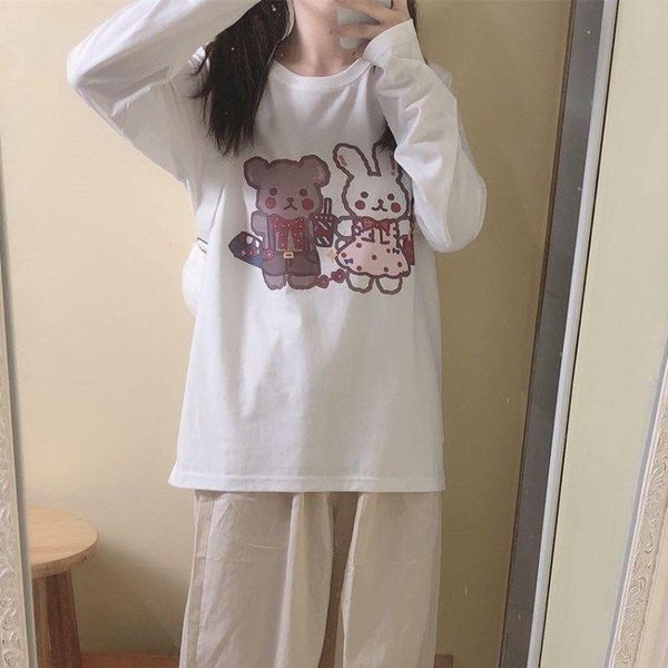 kawaii tshirt women fashion animal print t shirt long sleeve plus velvet cute loose casual graphic shirts women's t-shirt, White
kawaii tshirt women fashion animal print t shirt long sleeve plus velvet cute loose casual graphic shirts women's t-shirt, White