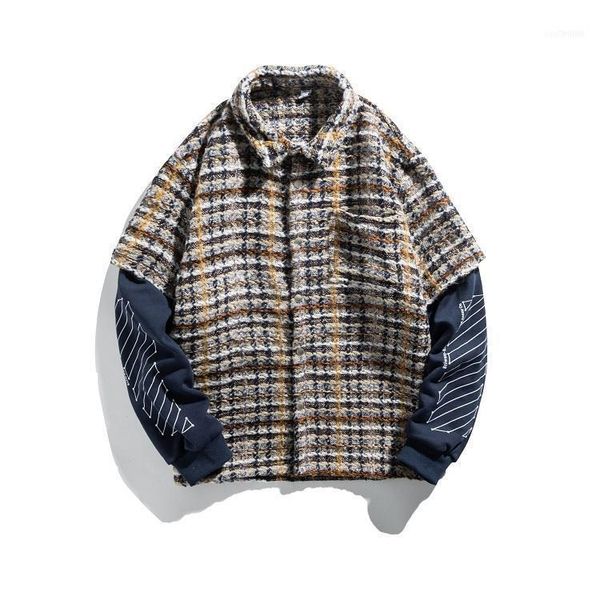 men's jackets 2021 autumn men printed woolen knitted splice sleeve jacket overcoat male women streetwear hip hop couple coat1, Black;brown
men's jackets 2021 autumn men printed woolen knitted splice sleeve jacket overcoat male women streetwear hip hop couple coat1, Black;brown
