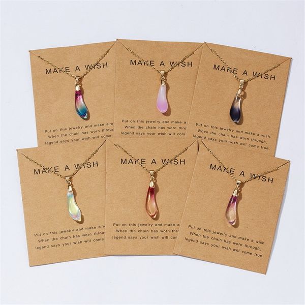 women vintage drop shaped opal pendant necklace fashion exquisite clavicle chain paper card necklaces boho jewelry gift, Silver
women vintage drop shaped opal pendant necklace fashion exquisite clavicle chain paper card necklaces boho jewelry gift, Silver