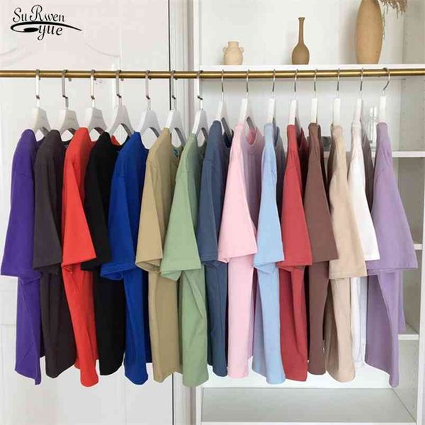 women casual o-neck basic t shirt summer tee korean fashion natural short hipster white tshirt 15 solid color 8554 210421
women casual o-neck basic t shirt summer tee korean fashion natural short hipster white tshirt 15 solid color 8554 210421