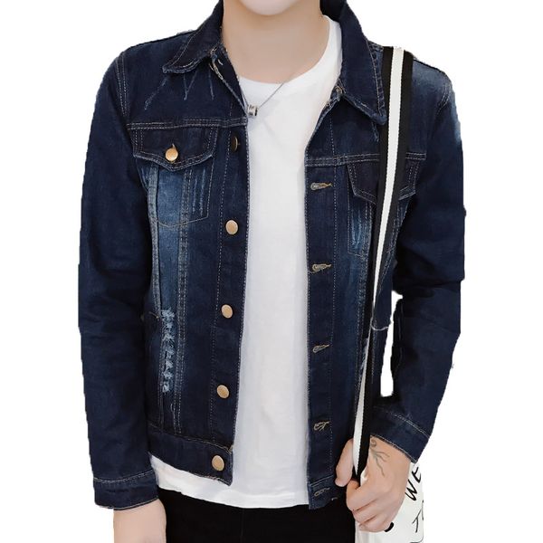 men's jackets ambermundial jaqueta jeans masculina, casaco de alta qualida da moda para homens, slim fit streetwear com buraco, roupa y, Black;brown 
men's jackets ambermundial jaqueta jeans masculina, casaco de alta qualida da moda para homens, slim fit streetwear com buraco, roupa y, Black;brown