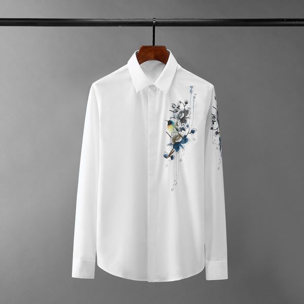tee shirt shirt cotton male shrits long sleeve bird and flower embroidery casual party slim mens shirts plus size 4xl, White;black
tee shirt shirt cotton male shrits long sleeve bird and flower embroidery casual party slim mens shirts plus size 4xl, White;black