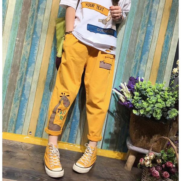 fairynatural women jeans summer loose casual denim pants 2021 female embroidery character pocket elastic waist harem trousers women's, Blue
fairynatural women jeans summer loose casual denim pants 2021 female embroidery character pocket elastic waist harem trousers women's, Blue