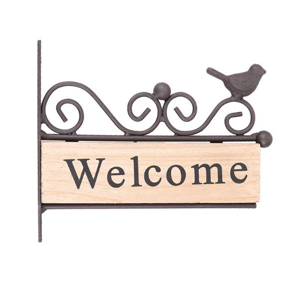 1pc welcome sign board iron art wooden hanging pendant rural style bird pattern door decoration party
1pc welcome sign board iron art wooden hanging pendant rural style bird pattern door decoration party
