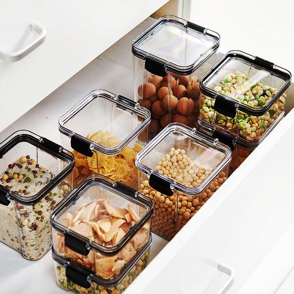 different capacity plastic sealed kitchen storage transparent canister keep fresh clear container home bottles & jars
different capacity plastic sealed kitchen storage transparent canister keep fresh clear container home bottles & jars