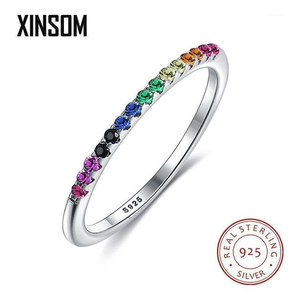 cluster rings xinsom real 925 sterling silver for women rainbow color cz engagement wedding female finger fine jewelry girls gift, Golden;silver
cluster rings xinsom real 925 sterling silver for women rainbow color cz engagement wedding female finger fine jewelry girls gift, Golden;silver