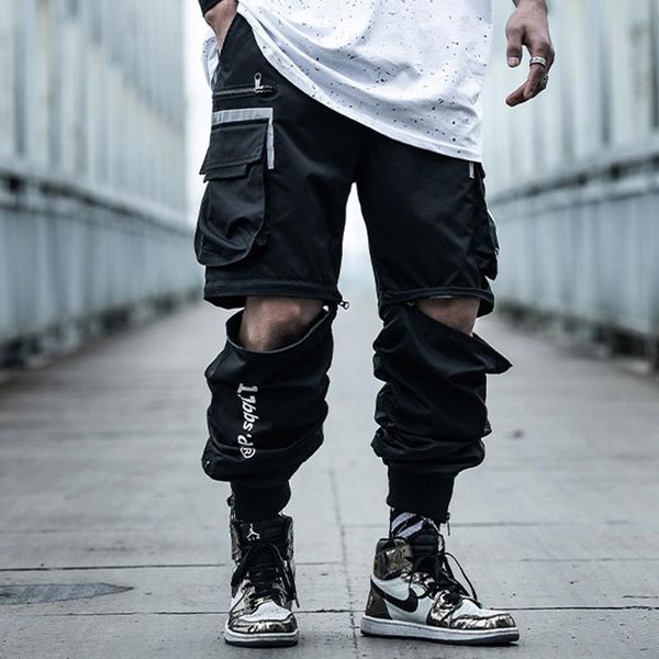 reflective techwear cargo removable men joggers pants hip hop short trousers fashion summer pocket casual functional streetwear men's, Black
reflective techwear cargo removable men joggers pants hip hop short trousers fashion summer pocket casual functional streetwear men's, Black