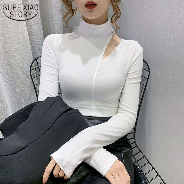 autumn and winter women's turtleneck bottoming shirt collarbone hollow out long sleeve blouse 12138 210508, White
autumn and winter women's turtleneck bottoming shirt collarbone hollow out long sleeve blouse 12138 210508, White