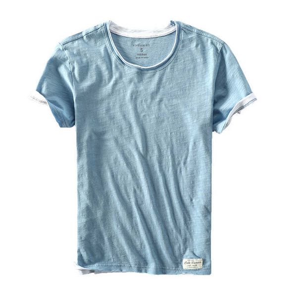 fake two t-shirts for men retro fashion summer cotton solid color short sleeve male casual simple thin white tee clothing 210601, White;black
fake two t-shirts for men retro fashion summer cotton solid color short sleeve male casual simple thin white tee clothing 210601, White;black