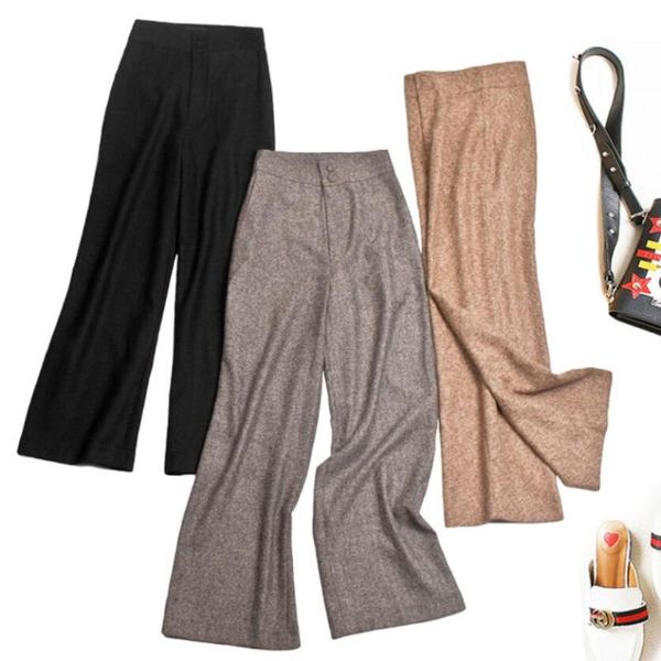 women's pants & capris 2021 winter women plaids wide leg pant high waist loose woolen trousers straight office lady wool, Black;white
women's pants & capris 2021 winter women plaids wide leg pant high waist loose woolen trousers straight office lady wool, Black;white