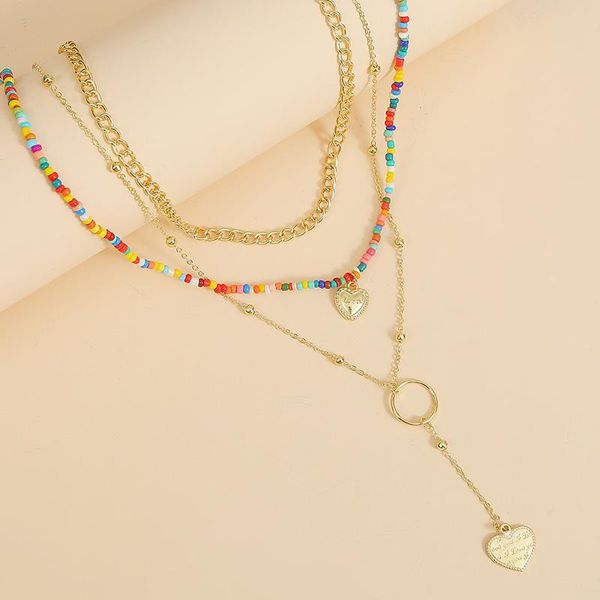 pendant necklaces 3 pcs/set simple trendy handmade beaded gold long chain layered necklace women boho fashion hollow round heart, Silver
pendant necklaces 3 pcs/set simple trendy handmade beaded gold long chain layered necklace women boho fashion hollow round heart, Silver