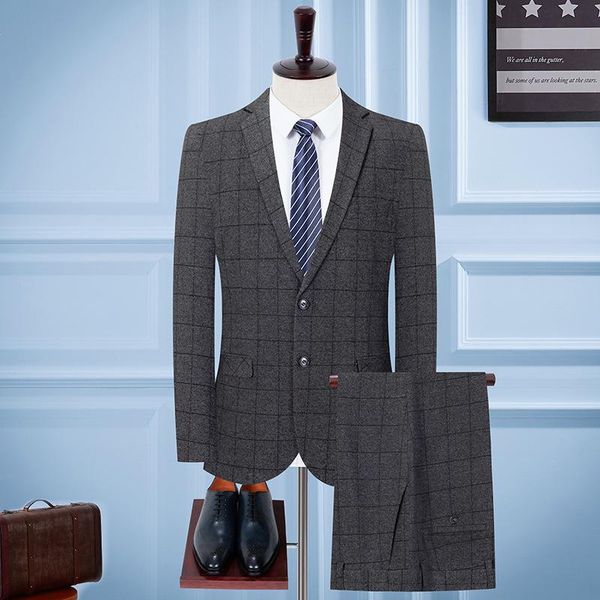 men's suits & blazers business plaid suit spring and autumn youth work professional slim fit two button trousers vest, White;black
men's suits & blazers business plaid suit spring and autumn youth work professional slim fit two button trousers vest, White;black