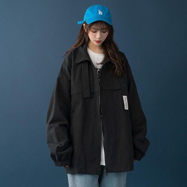 women's jackets spring autumn jacket cool black korean trend loose student tactical stand collar bf fashion workwear punk gothic coat, Black;brown
women's jackets spring autumn jacket cool black korean trend loose student tactical stand collar bf fashion workwear punk gothic coat, Black;brown