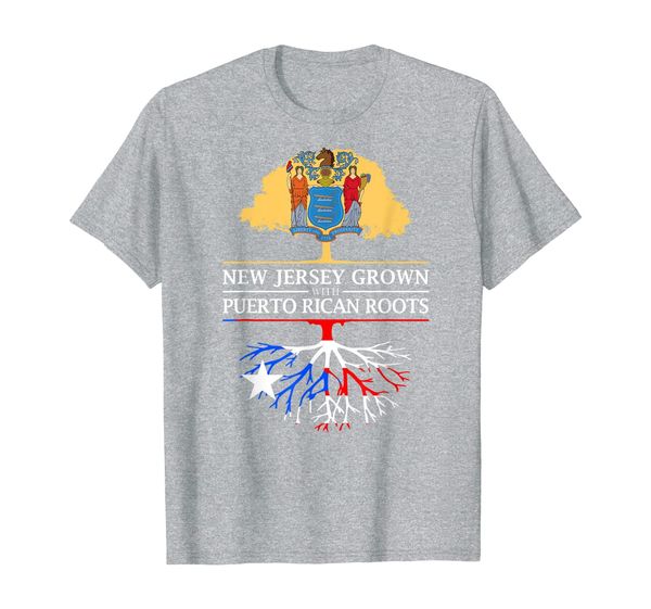 new jersey grown with puerto rican roots t-shirt, White;black
new jersey grown with puerto rican roots t-shirt, White;black