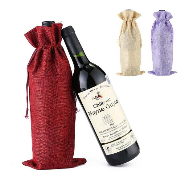 storage bags 10pcs linen wine bottle drawstring velvet pouch gift bag for christmas wedding packaging pouches
storage bags 10pcs linen wine bottle drawstring velvet pouch gift bag for christmas wedding packaging pouches