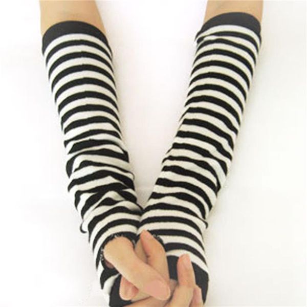 five fingers gloves fashion women lady striped elbow warmer knitted long fingerless mittens christmas accessories gift, Blue;gray
five fingers gloves fashion women lady striped elbow warmer knitted long fingerless mittens christmas accessories gift, Blue;gray