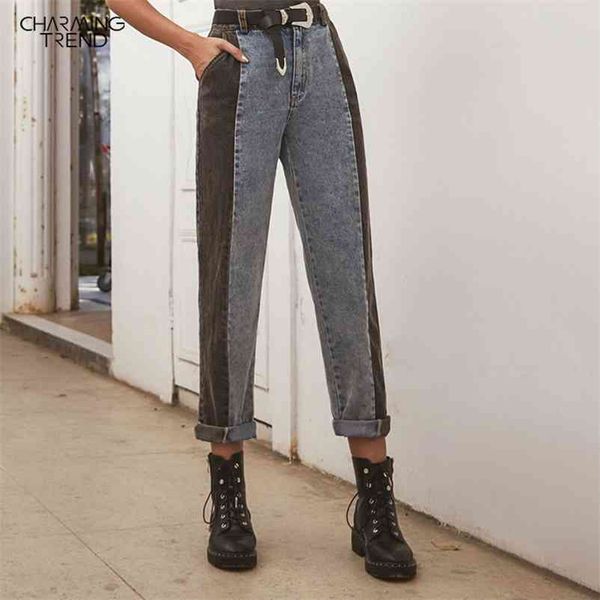 retro rhetoric contrast women's jeans long pant summer autumn ladies trousers denim women high waist stitching 210629, Blue
retro rhetoric contrast women's jeans long pant summer autumn ladies trousers denim women high waist stitching 210629, Blue