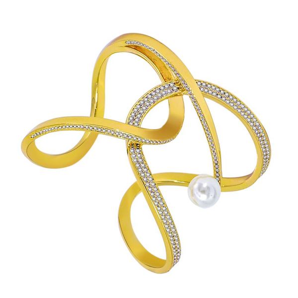 bangle fashion charm luxury woman crystal pearl bracelet layer gold plated open bangles pulseras mujer bridal, Black
bangle fashion charm luxury woman crystal pearl bracelet layer gold plated open bangles pulseras mujer bridal, Black