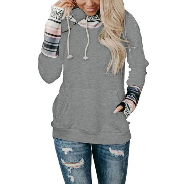 women's hoodies & sweatshirts hooded long sleeve patchwork pullover casual drawstring pocket female fall lace up loose, Black
women's hoodies & sweatshirts hooded long sleeve patchwork pullover casual drawstring pocket female fall lace up loose, Black