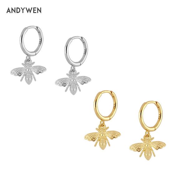 andywen 925 sterling silver gold pendientes abei bee abel drop earring 21mm charm women animal fashionable jewelry 210608
andywen 925 sterling silver gold pendientes abei bee abel drop earring 21mm charm women animal fashionable jewelry 210608