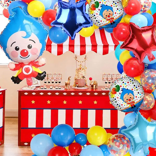 1set cartoon clown plim foil balloons set children happy birthday party clown decorations kids toys gift p props
1set cartoon clown plim foil balloons set children happy birthday party clown decorations kids toys gift p props