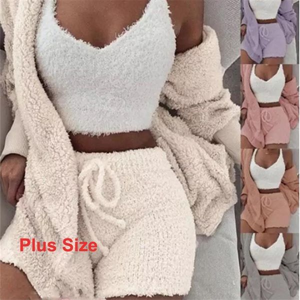 9 colors hairy pajamas womens sleepwears winter autumn warm lingerie bra solid halter temptation style underwear suit, Black;red
9 colors hairy pajamas womens sleepwears winter autumn warm lingerie bra solid halter temptation style underwear suit, Black;red