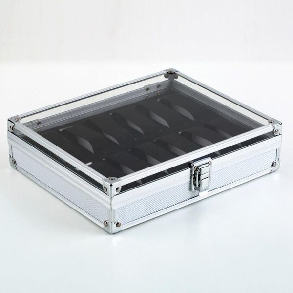 fashion metal case with 12 grid slots display for wristwatch organizer watch jewelry box wj11 storage boxes & bins
fashion metal case with 12 grid slots display for wristwatch organizer watch jewelry box wj11 storage boxes & bins