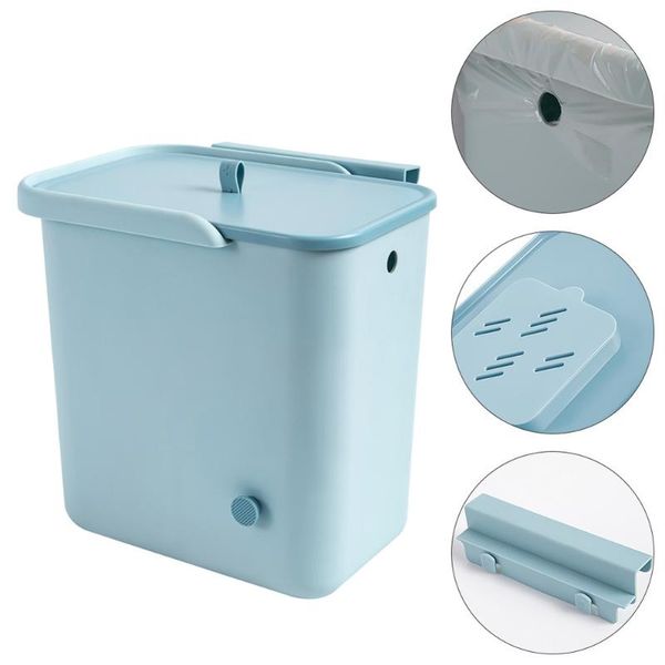 waste bins 1pc household wall hanging trash can kitchen container with lid (blue)
waste bins 1pc household wall hanging trash can kitchen container with lid (blue)
