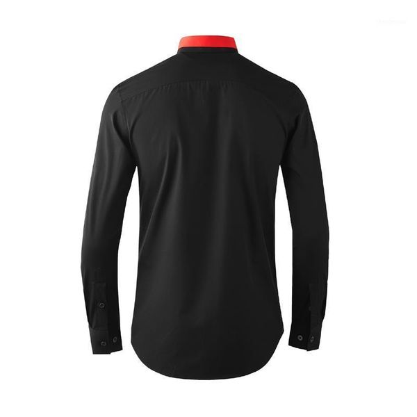 red collar love printed shirt men long sleeve slim casual business male dress shirts cotton chemise homme men's, White;black
red collar love printed shirt men long sleeve slim casual business male dress shirts cotton chemise homme men's, White;black