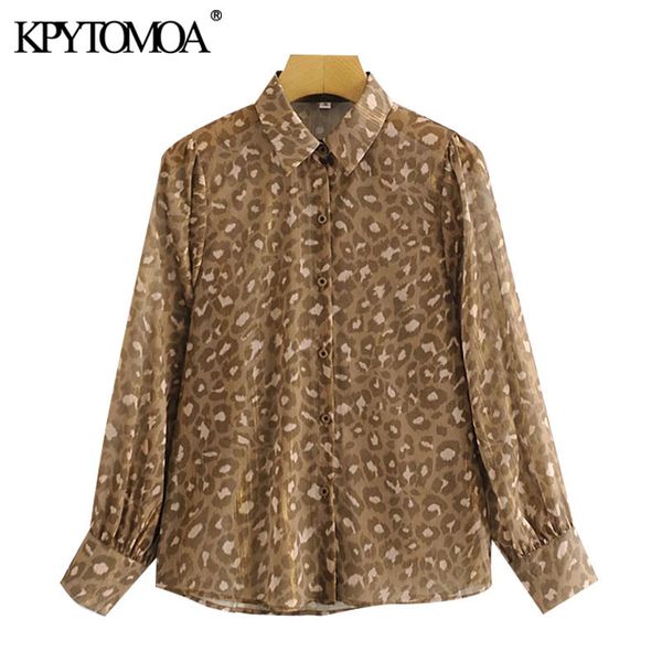 women fashion semi-sheer metallic thread leopard blouses vintage long sleeve button-up female shirts chic 210416, White
women fashion semi-sheer metallic thread leopard blouses vintage long sleeve button-up female shirts chic 210416, White