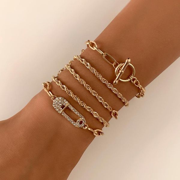 link, chain ingemark punk goth twisted bracelets pulseras multilayer crystal lariat bracelet set charm jewelry 2021 halloween trend, Black
link, chain ingemark punk goth twisted bracelets pulseras multilayer crystal lariat bracelet set charm jewelry 2021 halloween trend, Black