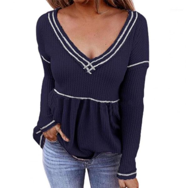 women's blouses & shirts women deep v neck loose blouse long sleeve large hem stripes pullover top, White
women's blouses & shirts women deep v neck loose blouse long sleeve large hem stripes pullover top, White