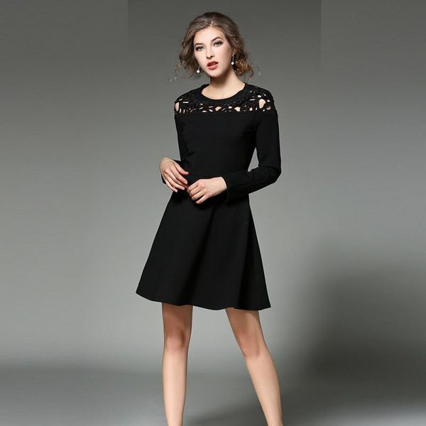 casual dresses women autumn dress 2021 ladies long-sleeves hollow out o-neck mini a-line nightclub fashion party, Black;gray
casual dresses women autumn dress 2021 ladies long-sleeves hollow out o-neck mini a-line nightclub fashion party, Black;gray