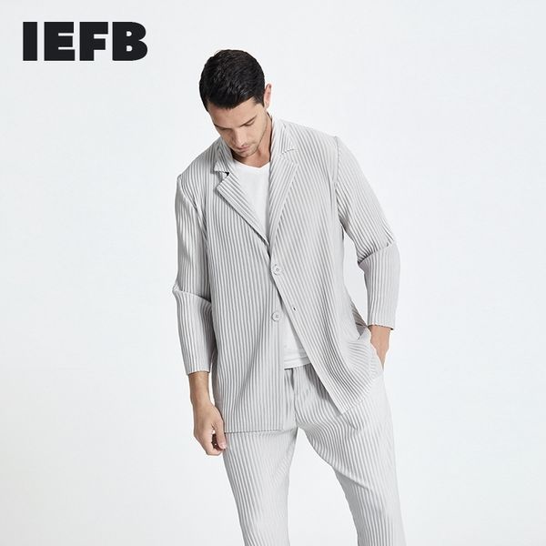 iefb pleated men's casual suit coat spring summer men's folded japanese streetwear fashion blazers black grey 9y6241 210524, White;black
iefb pleated men's casual suit coat spring summer men's folded japanese streetwear fashion blazers black grey 9y6241 210524, White;black