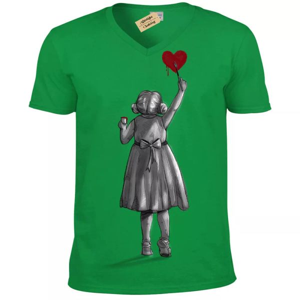 crea camiseta banksy niña lindo corazón artista artistas hombre cuello en v, White;black
crea camiseta banksy niña lindo corazón artista artistas hombre cuello en v, White;black