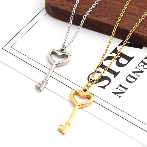chains huiet stainless steel gold love key charms necklace couple pendants necklaces hip hop trendy jewelry wholesale, Silver
chains huiet stainless steel gold love key charms necklace couple pendants necklaces hip hop trendy jewelry wholesale, Silver