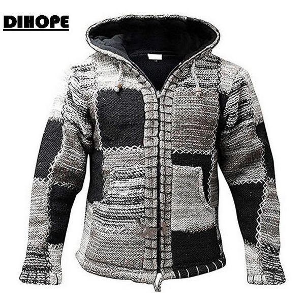 men's jackets autumn spring men zipper hooded patchwork knitwear fashion knitted sweater sweatercoat casual coat casaco masculina, Black;brown
men's jackets autumn spring men zipper hooded patchwork knitwear fashion knitted sweater sweatercoat casual coat casaco masculina, Black;brown