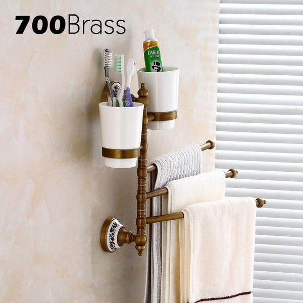 towel racks brass 3 bars antique rotation with cup holder wall mounted flexible bathroom accessories
towel racks brass 3 bars antique rotation with cup holder wall mounted flexible bathroom accessories
