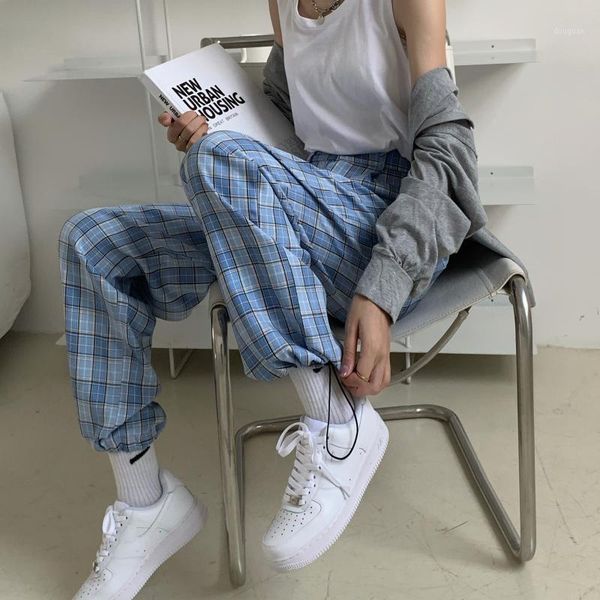 women's pants & capris summer cargo lady plaid women high waist pockets loose plus size korean blue long trousers pantalon femme, Black;white
women's pants & capris summer cargo lady plaid women high waist pockets loose plus size korean blue long trousers pantalon femme, Black;white