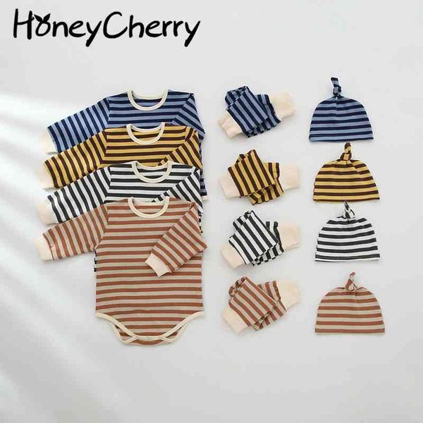 spring baby jumpsuit crawling three piece stripe home born clothes boy 210515, White
spring baby jumpsuit crawling three piece stripe home born clothes boy 210515, White