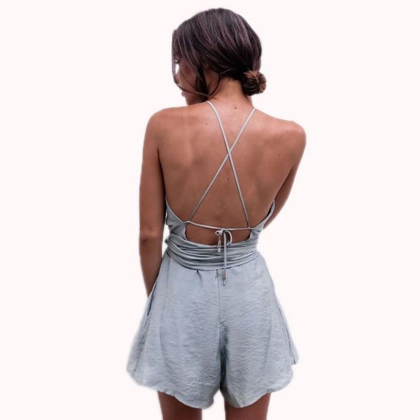 spring and summer hanging neck exposed backless siamese playsuits with sashes women's jumpsuits & rompers, Black;white
spring and summer hanging neck exposed backless siamese playsuits with sashes women's jumpsuits & rompers, Black;white