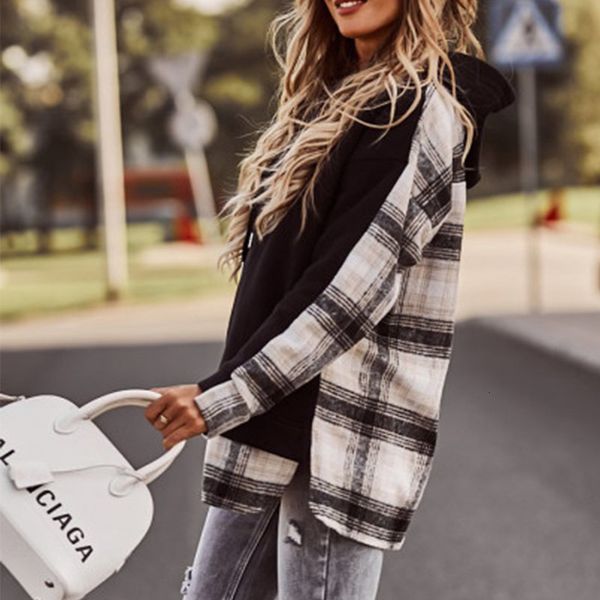 women's hoodies & sweatshirts women vintage plaid print patchwork sweatshirt autumn long sleeve pullover female winter casual hoodie 9, Black
women's hoodies & sweatshirts women vintage plaid print patchwork sweatshirt autumn long sleeve pullover female winter casual hoodie 9, Black