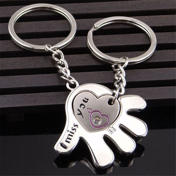 1 pair love palm shape couple lovers key chains i miss you key ring valentines day christmas anniversary gifts, Slivery;golden
1 pair love palm shape couple lovers key chains i miss you key ring valentines day christmas anniversary gifts, Slivery;golden