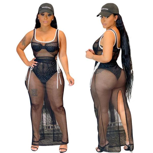 casual dresses sheer mesh long maxi dress elegant backless summer vacation lace up sundress ladies skinny vestidos, Black;gray
casual dresses sheer mesh long maxi dress elegant backless summer vacation lace up sundress ladies skinny vestidos, Black;gray
