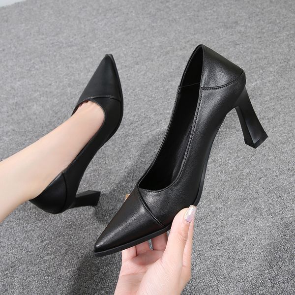 black high heeled shoes 7.5cm women pumps ladies office work wedding shoes pointed toe dress slip on genuine leather shallow single shoes pw
black high heeled shoes 7.5cm women pumps ladies office work wedding shoes pointed toe dress slip on genuine leather shallow single shoes pw