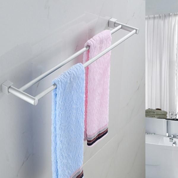 60cm bathroom double towel rack 2 bar space aluminum wall hanger cloth holder racks 
60cm bathroom double towel rack 2 bar space aluminum wall hanger cloth holder racks