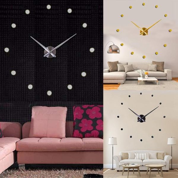 dot super acrylic mirror wall clock home fashion decoration mute sticker clocks