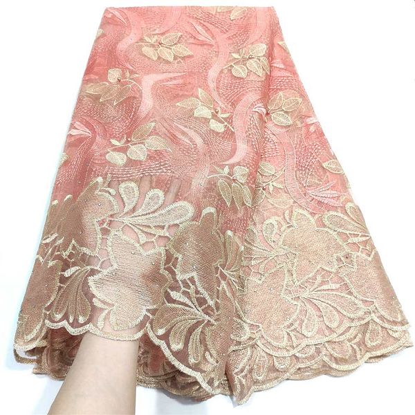 2021 latest african lace fabric 5 yards peach french tulle white fabrics laces material for dresses, Black;white
2021 latest african lace fabric 5 yards peach french tulle white fabrics laces material for dresses, Black;white