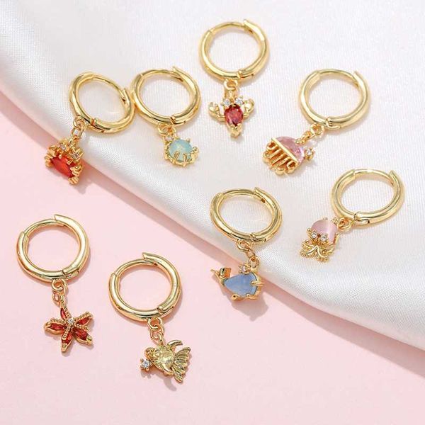 stud 2021 trend lovely earrings for women girls colorful zircon sea animals cartilage cute ear piercing fashion jewelry, Golden;silver
stud 2021 trend lovely earrings for women girls colorful zircon sea animals cartilage cute ear piercing fashion jewelry, Golden;silver