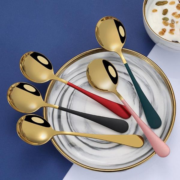 spoons 5pcs/set stainless steel ceramic handle tea spoon creative coffee honey dessert ice cream small teaspoon 17.7*4.4cm
spoons 5pcs/set stainless steel ceramic handle tea spoon creative coffee honey dessert ice cream small teaspoon 17.7*4.4cm
